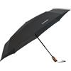 Samsonite Wood Classic S - 3 Section Auto Open Close Short Ombrello Pieghevole, 27 cm, Nero (Black)