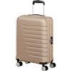 American Tourister Flashline - Hartschalenkoffer Handgepäck 55 x 40 x 20 cm - Kabinentrolley für Ryanair & die meisten Airlines, 34 L, Ivory Gold