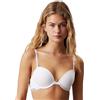 Calvin Klein Donna Reggiseno a Mezza Coppa Lightly Lined Elasticizzato, Bianco (White), 2D