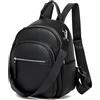 Miss Lulu Zaino Donna, Borsa a Tracolla Donna, Pelle PU, Nero, Media
