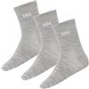 Helly Hansen Enfants Unisexe K Chaussette de base en laine 3 paquets, Gris Mélange, 23-25