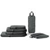 Amazon Essentials Cubi Organizer da Viaggio Ultraleggeri con Zip e Compressione, Confezione da 6, Grigio