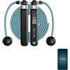Cecotec Corda Drumfit SmartComba 3000 Connected, regolabile 2 in 1, rotazione rapida a 360°, 2 corde da 30 cm, collegarla all'app, include una corda in PVC da 3 m, 3 modalità, display a LED
