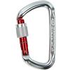 Climbing Technology D-Shape SG Moschettone a D con Ghiera, Argento
