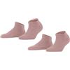 FALKE Happy Double Pack W Sn cotone bassi tinta unita confezione di 2 paia, Calzini corti Donna, Rosa Blossom 8645, 39-42