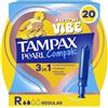 Tampax Tamponi Compak Pearl, normali con applicatore, confezione da 1 (16 tamponi), protezione dalle perdite e discrezione (l'imballaggio può variare)