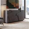 Dmora - Credenza Noel, Madia da cucina a 4 ante, Buffet da soggiorno, 100% Made in Italy, cm 162x44h86, Ardesia