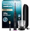 Philips Sonicare DiamondClean Smart 9400 spazzolino elettrico, spazzolino sonico con app, sensore di pressione, rilevamento della testina, nero, modello HX9917/89