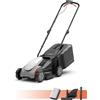 Litheli Tagliaerba Tosaerba a Batteria 33cm, 5.0Ah Batteria, Altezza Regolabile 25-65mm, Sacco 35L, per Prati Fino a 300m² (Motore senza spazzole)