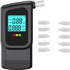 GemCoo Alcol Test Portatile, Etilometro Portatile Certificato 3 Secondi con Schermo LED, Doppia modalità per Test Rapido e Precisione, incl. 10 Bocchini