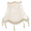 ASAKKURA Abat Jour Vintage Paralume Perline e Nappine, Paralume Leggero e Facile da Installare per Lampada da Tavolo Attacco E27 in Stile Romantico