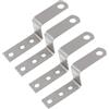 TopHomer 4 pezzi di staffe a forma di Z, staffe angolari per cornici a destra, fascette di fissaggio per mensole da arredamento, casa, capanno, cancello - 25 mm