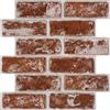 COMSTICKC Pannelli Adesivi per Mattoni 3D, 10 Pezzi 30x30cm | PVC Pannello Finta Pietra per Decorativi Pareti Interne Cucina, Soggiorno (Rosso profondo)