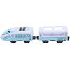Topiky Set di Giocattoli per Trenino Elettrico Blu Bianco, Motorizzato a Batteria, Compatibile con la Serie Thomas, Vagonetto in Materiale ABS Sicuro per Giochi Fantasiosi e abilità Motorie Fini dei