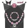 CERDÁ LIFE'S LITTLE MOMENTS Set di bigiotteria Hello Kitty con fascia per capelli, collana e bracciale con perline in tonalità rosa e perlate | Accessori ufficiali per bambini per ragazze +3 anni con design kawaii e confezione