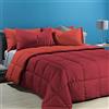 Caleffi 78756 Microfibra Modern Trapunta per Matrimoniale Letto, Rosso (13967)