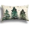 ZWJD Cuscini Natalizi per Divano 1 Pack Federe Cuscini Divano 30x50 Federe Cuscini Natalizi Cotone e Lino Biancheria Cuscini per Divano per Natale Decorazioni Casa