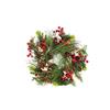 COM-FOUR® Ghirlanda natalizia per porta - Corona dell'Avvento con pigne, bacche e foglie - Ghirlanda decorativa - Decorazione natalizia - Ghirlanda da tavola - Ghirlanda natalizia