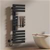 EMKE Scaldasalviette Elettrico da Bagno 1300 x 500 mm,Portasalviette Riscaldato Elettrico, Nero 440W, Scaldasalviette Elettrico con Controllo Intelligente della Temperatura