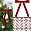 LLECDASEUI Rosso Natale Velluto Archi Di 36 Pezzi - Vintage Matrimonio Velluto Nastro Regalo Archi Per Albero Cravatta Per Ghirlanda Per La Casa Decorazioni Per Interni Decorazioni Per Esterni (Borgogna)