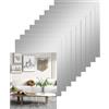 DRERIO Specchi Adesivi da Parete, 10 Pezzi 15x10 cm, Specchio Adesivo Rettangolare 1mm per Decorazioni Parete, Armadio, Palestra, Ingresso, Soggiorno