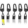 0XBIT Porta Clipper, 5 Pezzi Porta Accendino Allungabile, Lighter Leash con Gancio, Clip per Accendino Anti-Smarrimento (Nero)
