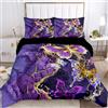 VTRXEG Copripiumino Marmo,set Di Biancheria Da Letto Colorato Fantasia Farfalla, Copripiumino Farfalle Con Motivo A Farfalle Stampa 3D, Biancheria Da Letto Per Ragazzi E Ragazze (A,135x200cm)