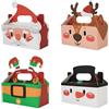 YouYuer Scatole Natalizie,YouYuer 20PCS Porta Biscotti Natalizie,Scatole Regalo di Natale, Scatola Piccola di Natale Scatole di Carta per Biscotti di Caramelle per Bambini Decorazioni per Natalizie Forniture