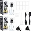 Ptyism 2 Pezzi Spruzza Olio (Tapered Con Accessori) Oilsprayer, Bottiglia olio丨Olio Oliva sprayPer Friggitrice ad aria calda, Insalata,Griglia, Gadget di cottura