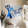 kina Vetrofania Festa del Papà su PVC Trasparente Adesivo Decorazione Vetro Vetrine Negozi Finestre - Modello UVFP0008 - Misure 50x40 cm - Made in Italy