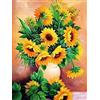 Bimkole 5D Diamond Painting Kit Completo Fai da Te Girasole, I Fiori Pittura Diamante Punto Croce Strass Arte E Creazione Di Mosaico Decorazione Murale Artigianale 30X40 cm