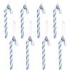 Winwild 14CM Glitter Candy Cane Charms Decorazioni per l'albero di Natale,8Pcs Blu Candy Cane Decorazioni per l'albero di Natale Ornamento
