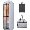 Yiomxhi Custodia Porta Abiti, Collassabile Copriabiti da Viaggio, Traspirante Borsa Porta Abiti, Copertura Vestiti con Cerniera, Custodie Copri Abiti per Giacca Camicie Gonne, 1PC