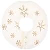 YUYWWAN Copri Base Albero di Natale Piccolo, 38 cm Copri Sotto Albero di Natalizio, Telo Copri Piedi Alberi di Natale, Tappeto Rotondo albero Piccola, per Mini Alberi Christmas Decorazione (Bianco-C)