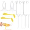 Ceeyoll Set di Taglia Patate a Spirale,Taglierina della Patata in Acciaio Inox,Potato Spiral Cutter,2Manico in Plastica,2Tagliapasta a Spirale e 8 Spiedini,per Torre di Patate,Barbecue,Cucina di Casa.