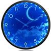 OCEST Orologio da parete con luce notturna per bambini, 30,5 cm grande orologio da parete luminoso e silenzioso alimentato a batteria con luce per soggiorno, cucina, camera da letto, infermiera