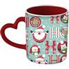My Custom Style Tazza Cuore Manico Rosso#Natale-Texture15#325ml