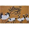 IlGruppone Zerbino Ingresso Casa in Fibra di Cocco con Base in PVC Antiscivolo Misura Rettangolare 75 x 45 Cm Realizzato A Mano Tappeto AsciugaPassi Idea Regalo - Aironi