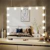 LIANWANG Specchio Trucco con Luci 50x42 cm, Specchio Trucco con Luci Regolabili da Parete, 3 Modalità, Memoria Intelligente, Controllo Touch, Bianco