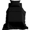 Batik Set Lenzuola Letto Singolo Cotone: Lenzuola Singole Completo Cotone Elegante e Confortevole per la Tua Camera da Letto - 100% Cotone - Singolo (Nero)