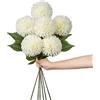 Hollyone Ortensia a forma di fiore artificiale da 10 cm, con manico lungo 63 cm, 6 fiori di ortensia artificiale, ortensia per matrimoni, decorazione della casa, ufficio, festa in giardino…