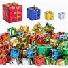 LUYANFX Mini Scatole Regalo Natalizie, 100 Pezzi Mini Confezione Regalo di Natale, Scatoline Natalizie Piccole, Ciondoli Decorativi Natalizi, Addobbi Natalizi Colorate, Ornamenti per Albero di Natale (B)