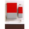 Corredocasa Coppia Asciugamani Bagno Natalizi 1+1 - Made in Italy in Puro Cotone Spugna: Morbidi, Assorbenti ed Eleganti con Balza Decorativa - Set Asciugamano Ospite Viso e Bidet Natale (Rosso Pois)