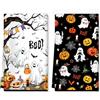 Arquiel Strofinacci Cucina Halloween Zuccas Bat Boo Nero Spesso Assorbenti Set di 2 Asciugamani Lavabili Riutilizzabili Regali di Vacanza per Cucina Bar e Da Tè 40 cm x 60 cm