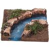Bertoni Ferrari & Arrighetti Curva di Fiume Componibile per Presepe, Bertoni Presepe Linea Natale, Legno, Multicolore, 12 x 3 x 12 Cm