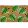 IlGruppone Zerbino Ingresso Casa in Fibra di Cocco con Base in PVC Antiscivolo Misura Rettangolare 75 x 45 Cm Realizzato A Mano Tappeto AsciugaPassi Idea Regalo - Leaf
