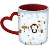 My Custom Style Tazza Cuore Manico Rosso#Natale-North Pole#325ml