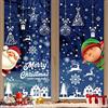 TBSCWYF Natale Adesivi Porta Natale Vetrofanie Addobbi Rimovibile Adesivi Statico Fai da Te Finestra Sticker Decorazione Babbo Natale Vetrina Wallpaper Adesivo Wallpaper 9 fogli