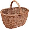 DAMIAN WIKLINA NATURALNE PRODUKTY Z DREW Cestino per la spesa in vimini per frutta, verdura o funghi / cestino picnic 45 x 31 H 22 / 39 cm