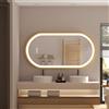 LUVODI Specchio Bagno LED Luce: Cornice Dorata Ovale 120x60cm Specchio Smart Led Bagno Oro da Parete 3 Touch Grande Illuminato Frontale Antiappannamento Dimmerabile Verticale Orizzontale